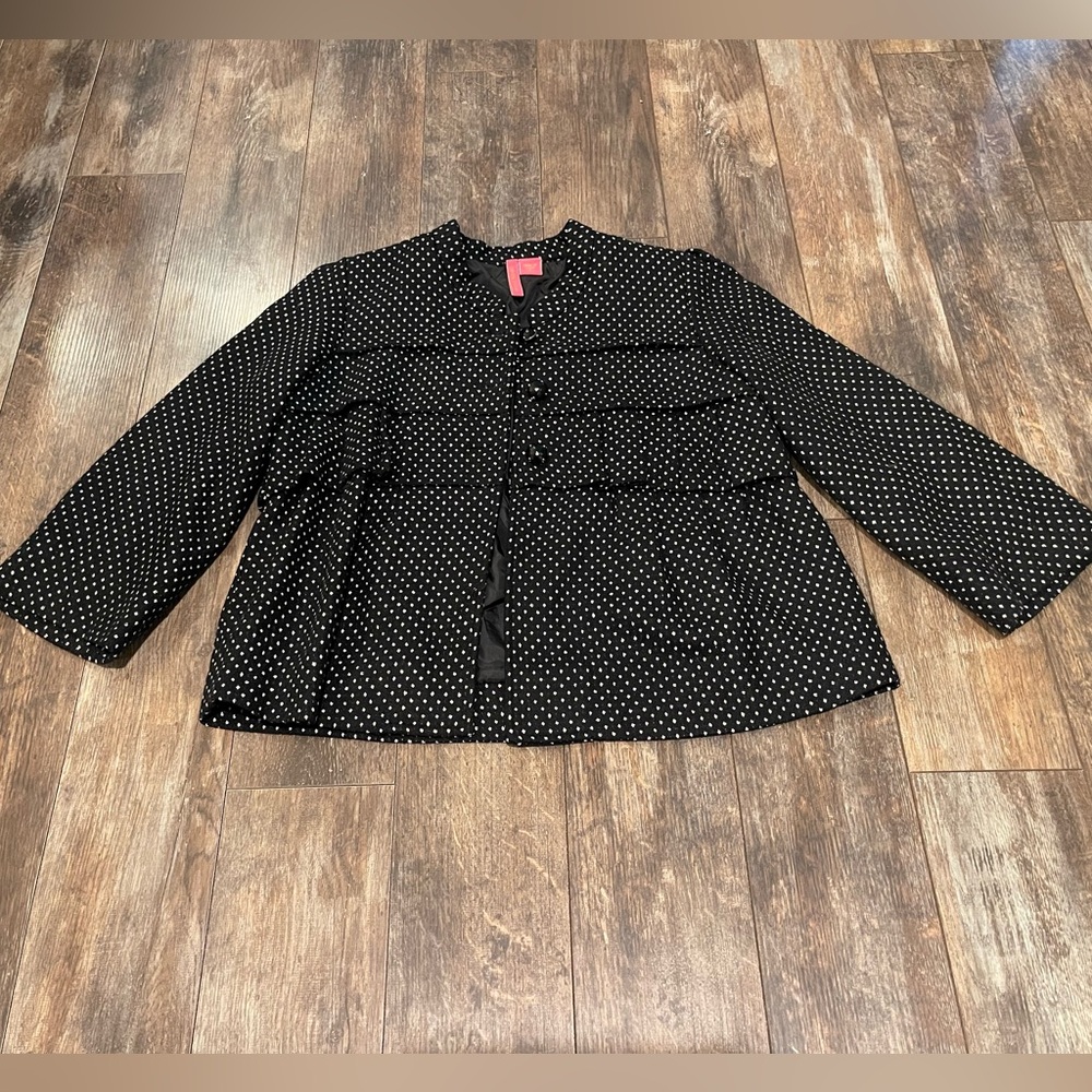 🌺Charlotte Tarantola Black and White Polka Dot Blazer